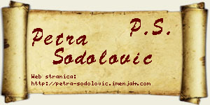Petra Šodolović vizit kartica